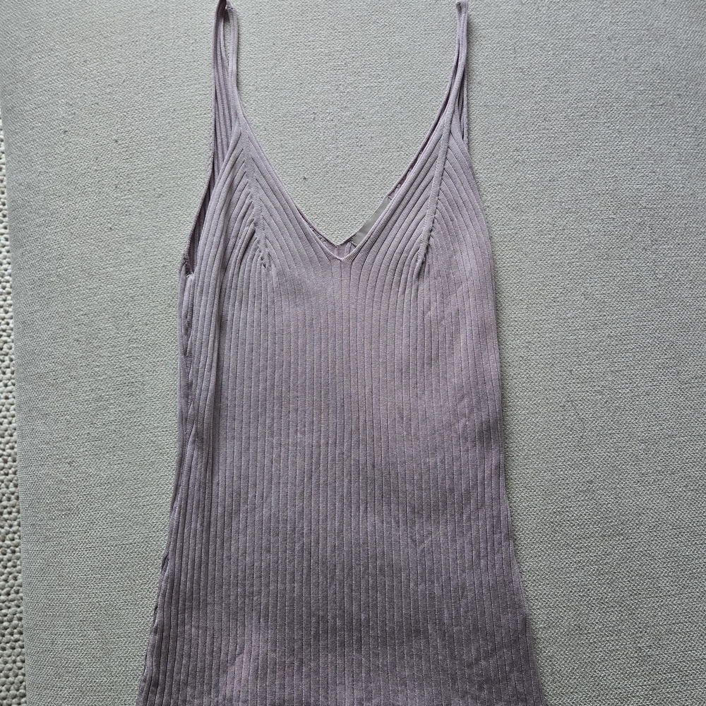 H&M Ribbed V-Neck Camisole - Mauve
